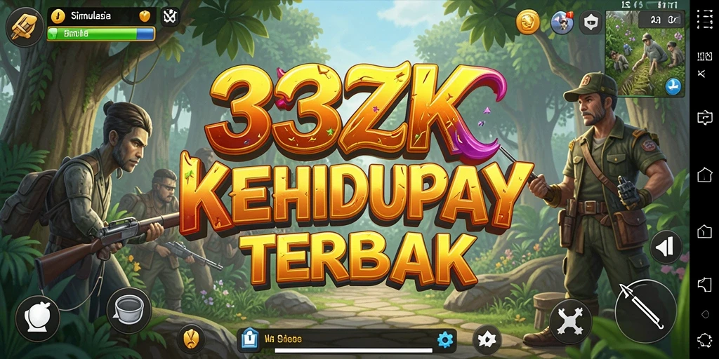 Screenshot menunjukkan karakter utama dalam aksi gameplay 33ZK.