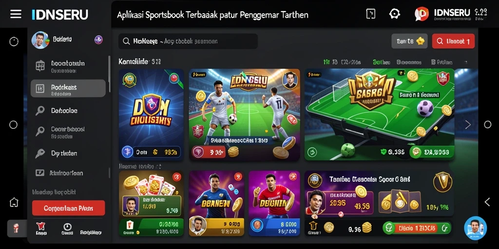 Tampilan antarmuka IDNSERU yang menarik dan mudah digunakan.
