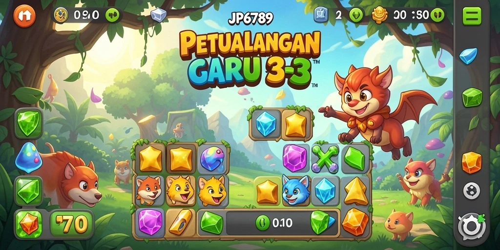 Tampilan gameplay seru dari JP6789 dalam genre Match-3.