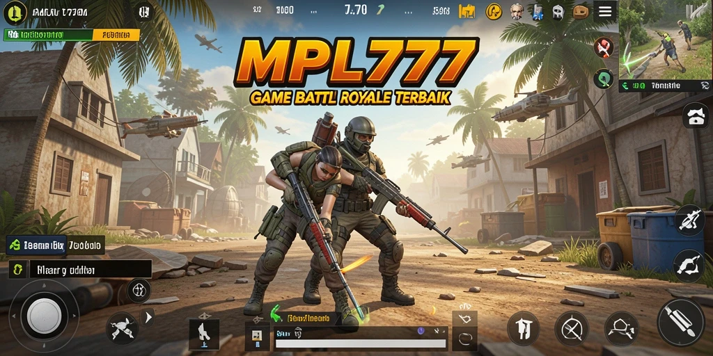 Screenshot MPL777 menunjukkan aksi mendebarkan dalam game Battle Royale.