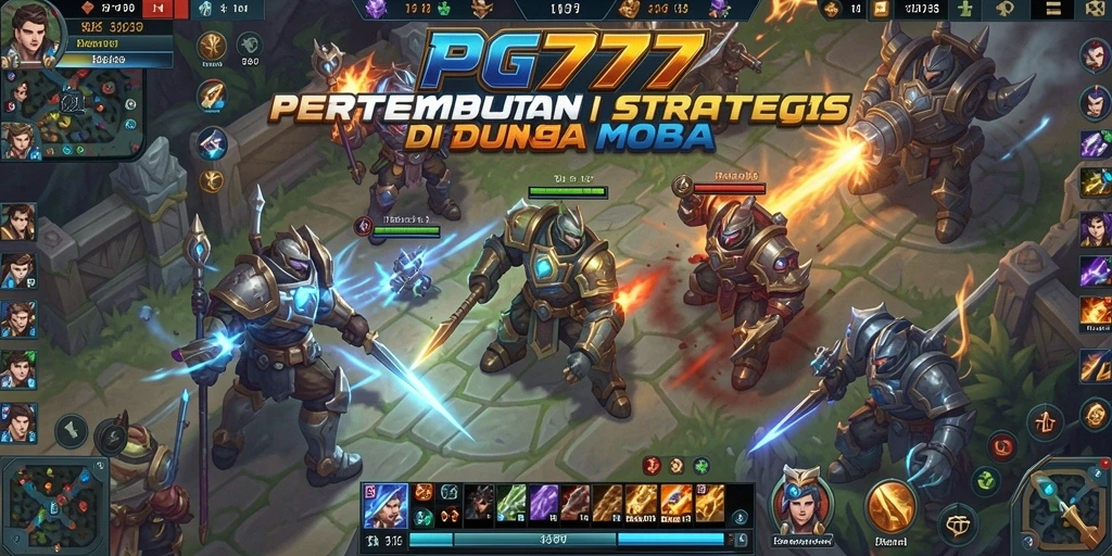 Tangkapan layar PG777 menampilkan aksi seru dalam pertempuran MOBA.