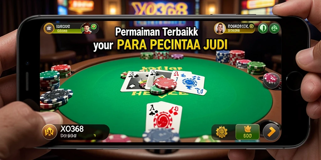 Screenshot menampilkan gameplay poker yang mendebarkan dan interaktif.